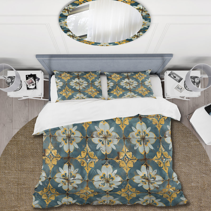 Ensemble de housse de couette Farmhouse, Housse de couette très grand + 2 taies décorativ