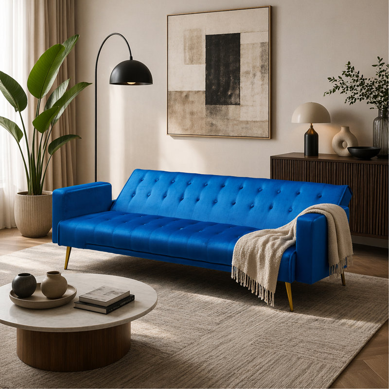 Canapé-lit - bleu foncé