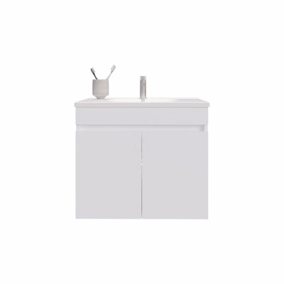 Meuble-lavabo avec lavabo, 2 portes, 2 tablettes