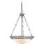 Kuta 3-Light Indoor Platinum Rust Pendant with Scavo Glass Bowl Shade-11801564