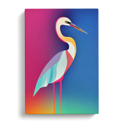 CAN-V0523-1145X Heron Bird - Wrapped Canvas Print