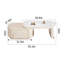 Table basse extensible de style crème