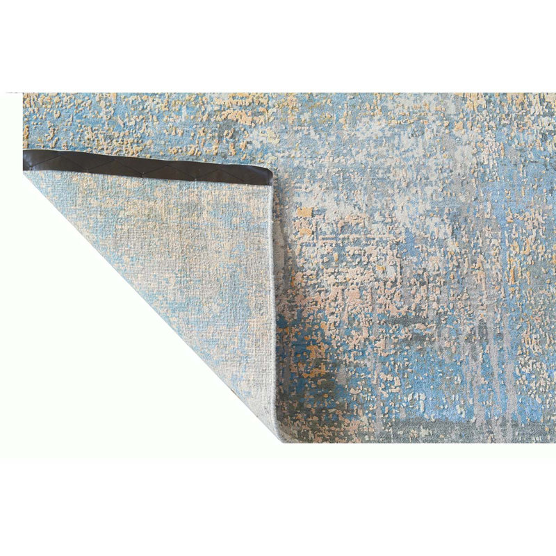 Wool Abstract Area Rug, Rectangle 9' x 12'