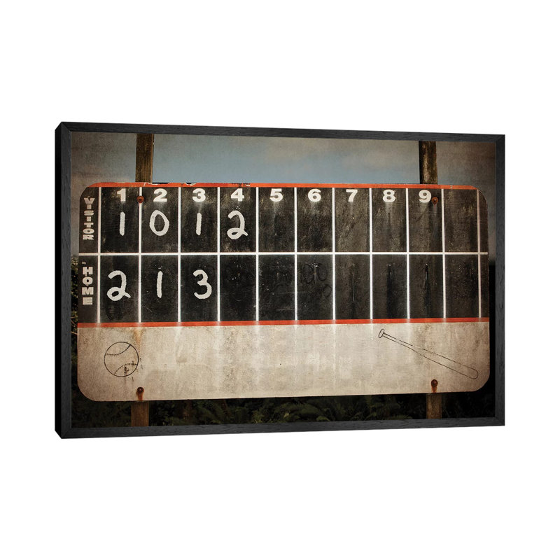 Scoreboard With Score - Print on Canvas, 101.6 cm H x 66.04 cm W, Black Framed