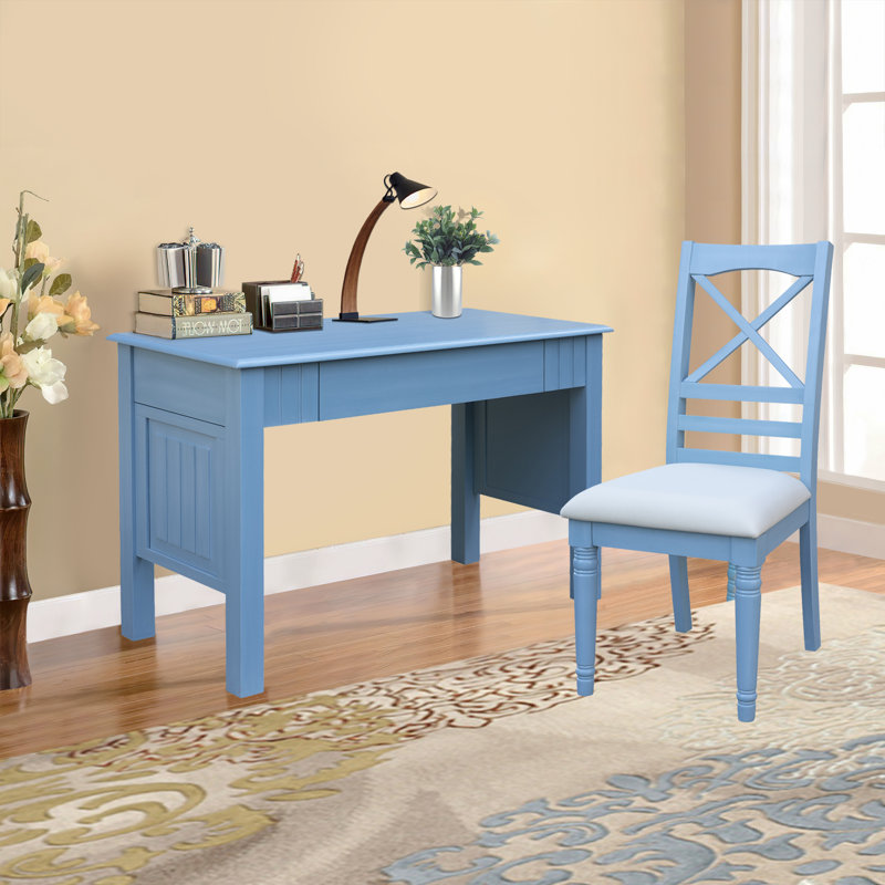Beachfront Schrum Desk & Chair Set, Blue