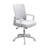 Commercial Rolling Task Chair, Gray Mesh, Foam Seat, Fixed Nylon Arms