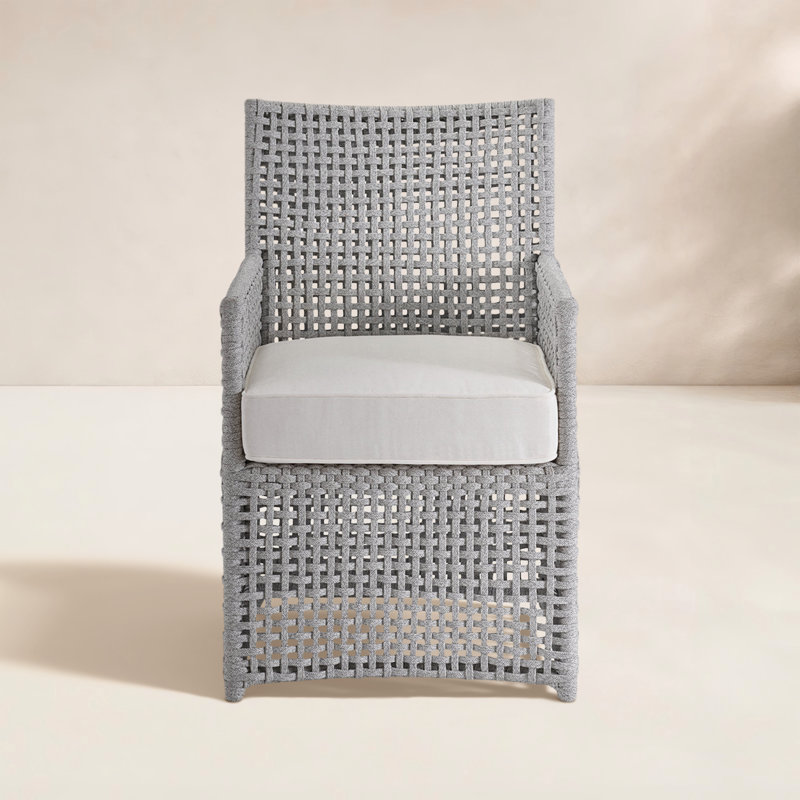 Outdoor Dining Armchair with Cushions