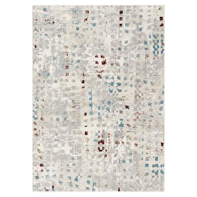 Pedaias Patchwork Machine Washable Area Rug in Ivory