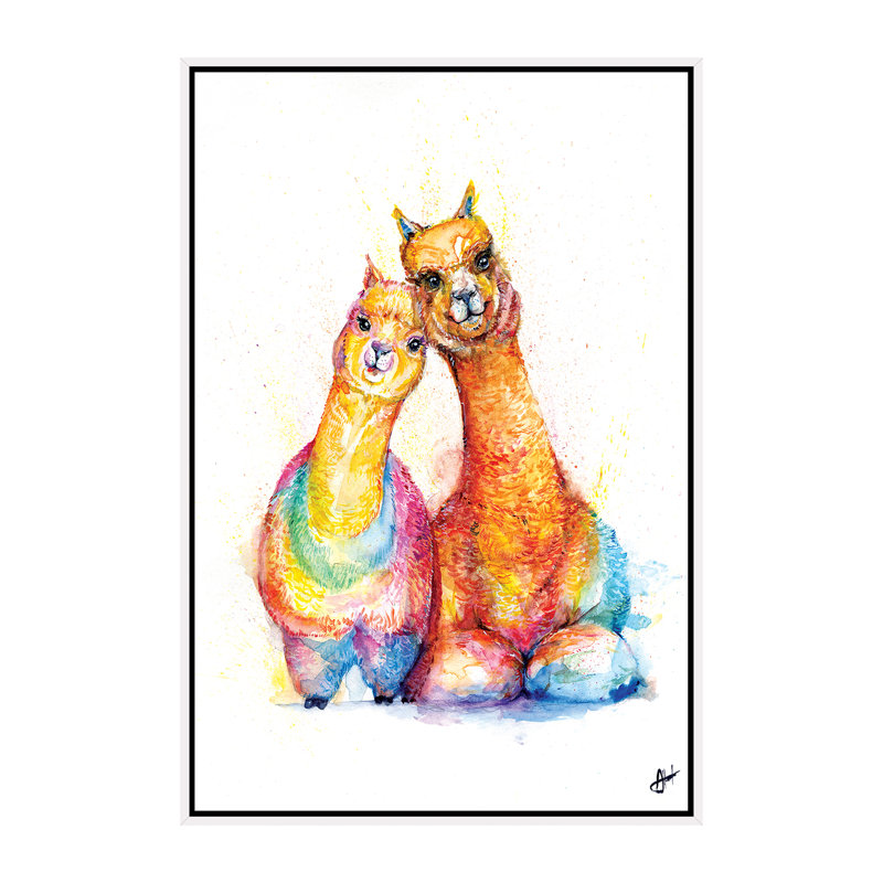 Animals, 60" H x 40" W x 1.5" D, White Framed Canvas