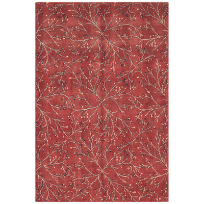 Tapis d'hiver Avanos à motif floral rouge, noir et crème, antidérapant, à poils courts, pour l'intérieur et l'extérieur, idéal pour les animaux domestiques, salon, chambre, salle à manger, entrée, couloir, bureau, décor de fêtes, confortable toute l'année, lavable.