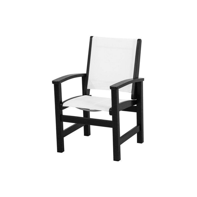 Chaise de salle à manger POLYWOOD Coastal, Blanc / gris ardoise
