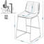 Adarrius Upholstered Faux Leather Bar Stool with Iron Frame-1108112196