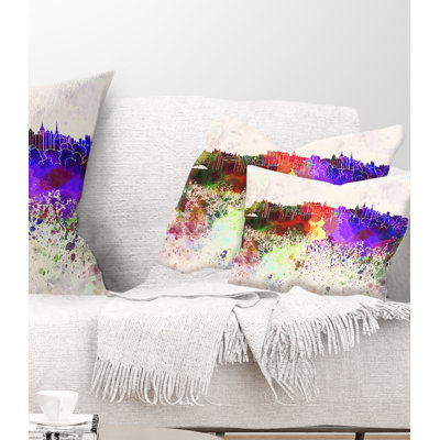 Coussin Edinburgh - Horizon - imprimé paysage urbain