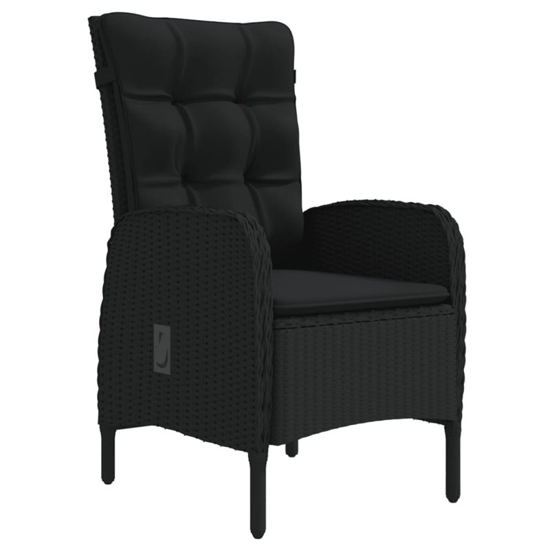 Ensemble bistro 2 personnes Caitlyn-Rose, Noir, 8, H 29,1 po x l 78,7 po x P 39,4 po