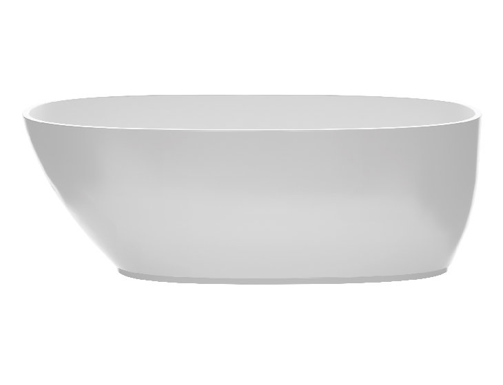 Boutique Lydia Soaker Tub, Matte White, 22.5" H x 66" L x 32" W