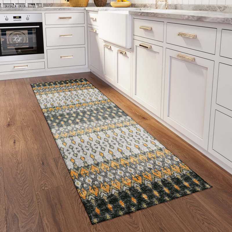 Antrel Chenille Ikat Indoor / Outdoor Rug, Runner 2'3" x 7'6"