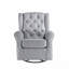 Fauteuil inclinable et pivotant gris en tissu