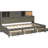 Gray Twin Wooden Daybed With 3 Storage Areas, Top Shelf, And Power Ports For A Tech - Enabled Sleeping Space Sized Drawer Storage, Upper Charging Facilities Comfortable Area-1284346301