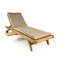 Cristina 200cm Long Reclining Teak Single Chaise