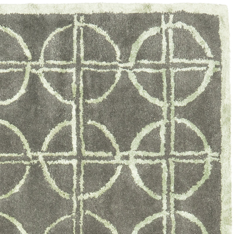 Soho Hand Tufted Wool Geometric Rug, Round 6'