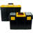 Stalwart Portable Tool Box with Wheels - 2-in-1 Tool Chest with Removable Storage Trays