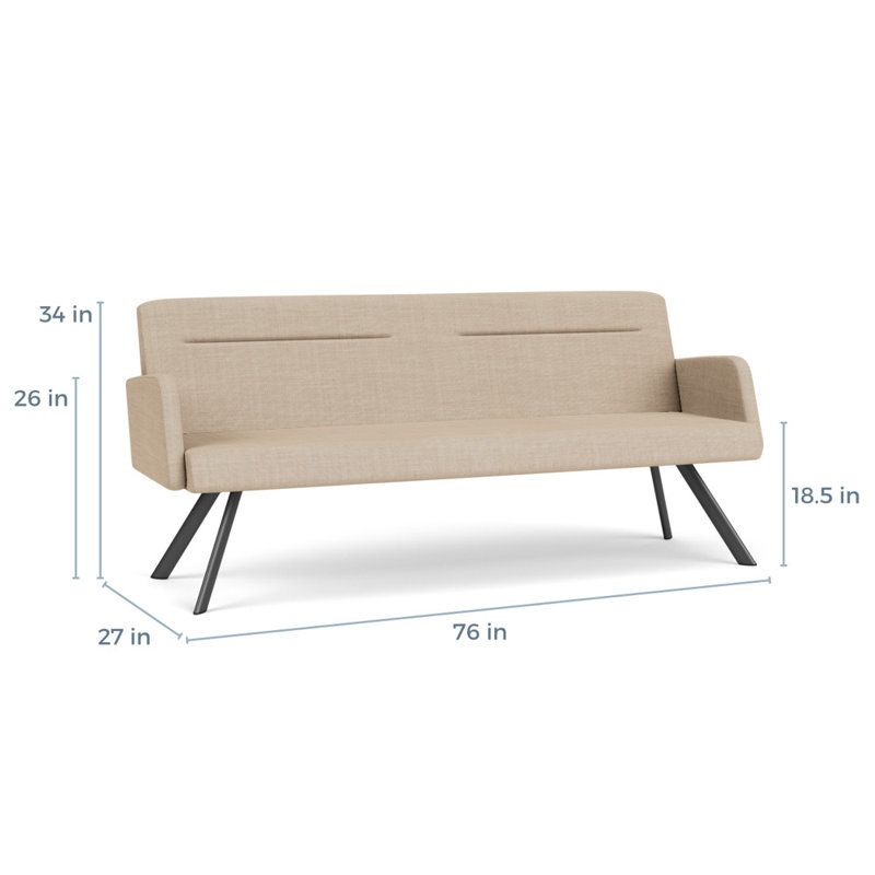 Pieds de canapé Willow, Yes, Gris anthracite, Chambray calcaire - vinyle