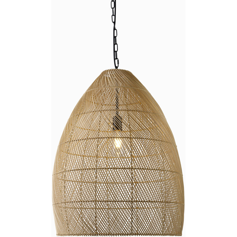Fredonyer 1 - Light Black Pendant, Cream, 27" H x 27" W x 27" D