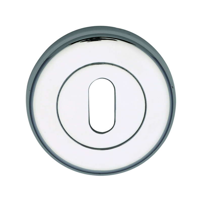 Heritage Brass Sorrento Keyhole Escutcheon, Polished Chrome