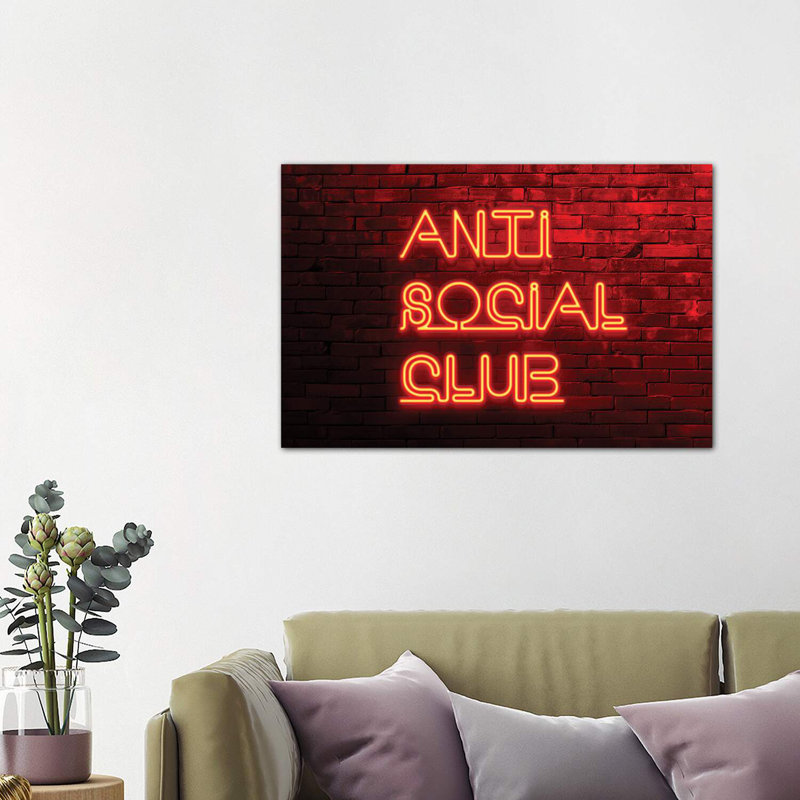 Anti Social Club by Philippe Hugonnard - Wrapped Canvas Print, 101.6 cm H x 66.04 cm W x 3.175 cm D