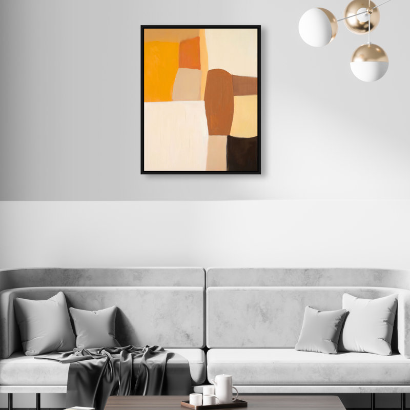Warm Tones I Canvas Abstract Print by Oliver Gal, Black Frame, 16 x 20, 21"H x 17"W, Black Frame