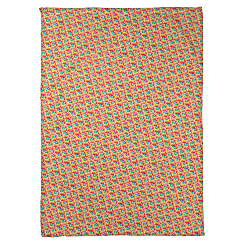 Couverture polaire Katelyn Elizabeth, l 62,5 po x L 82,5 po, Rouge / Jaune / Orange