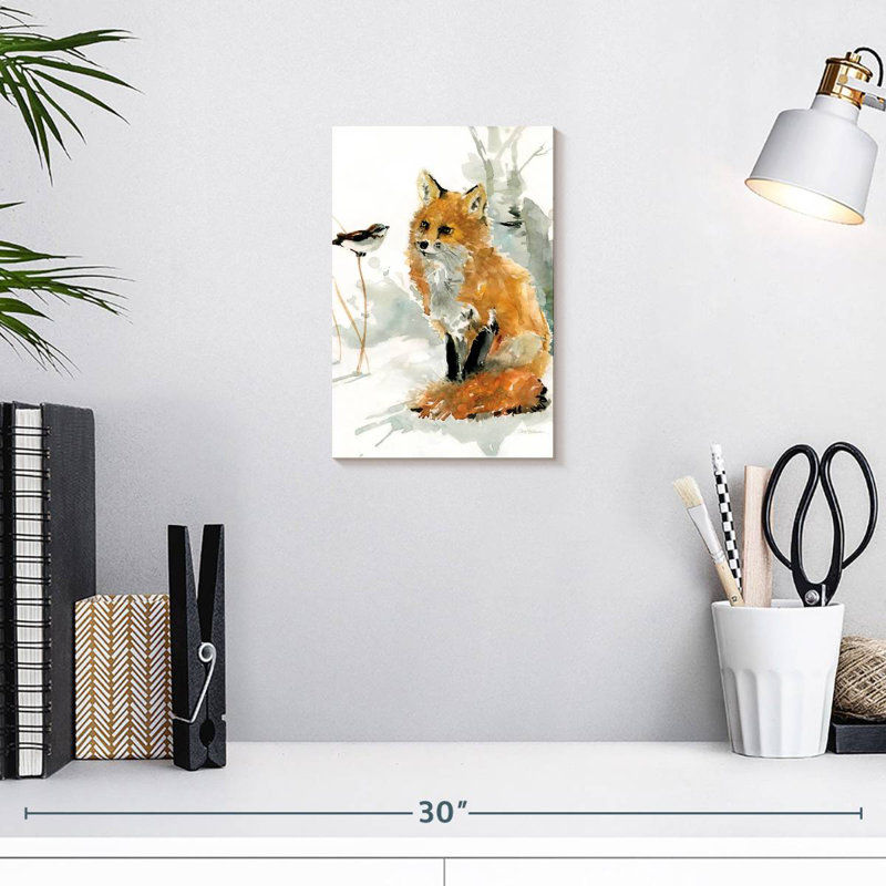 Brampt Fox And Friend, 12" H x 8" W