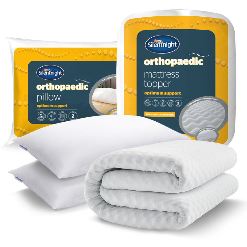 Silentnight Orthopaedic Mattress Topper And Pillow Set, Double