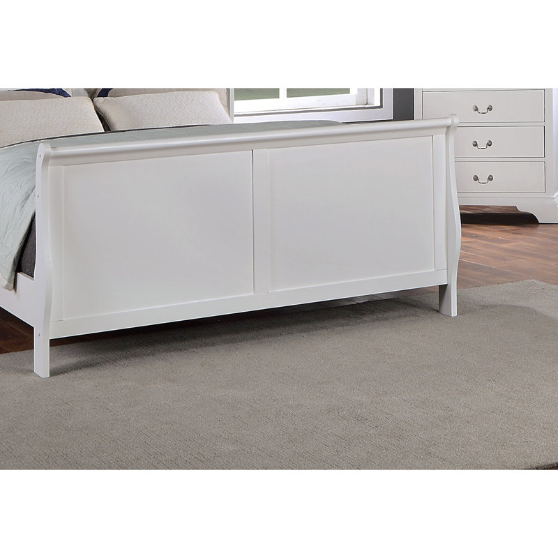 Tête de lit blanche avec contreplaqué moderne au design contemporain, Lit double