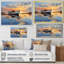 Lever du soleil sur le bateau au bord du lac - Bateau côtier, art mural-903689635-903689662