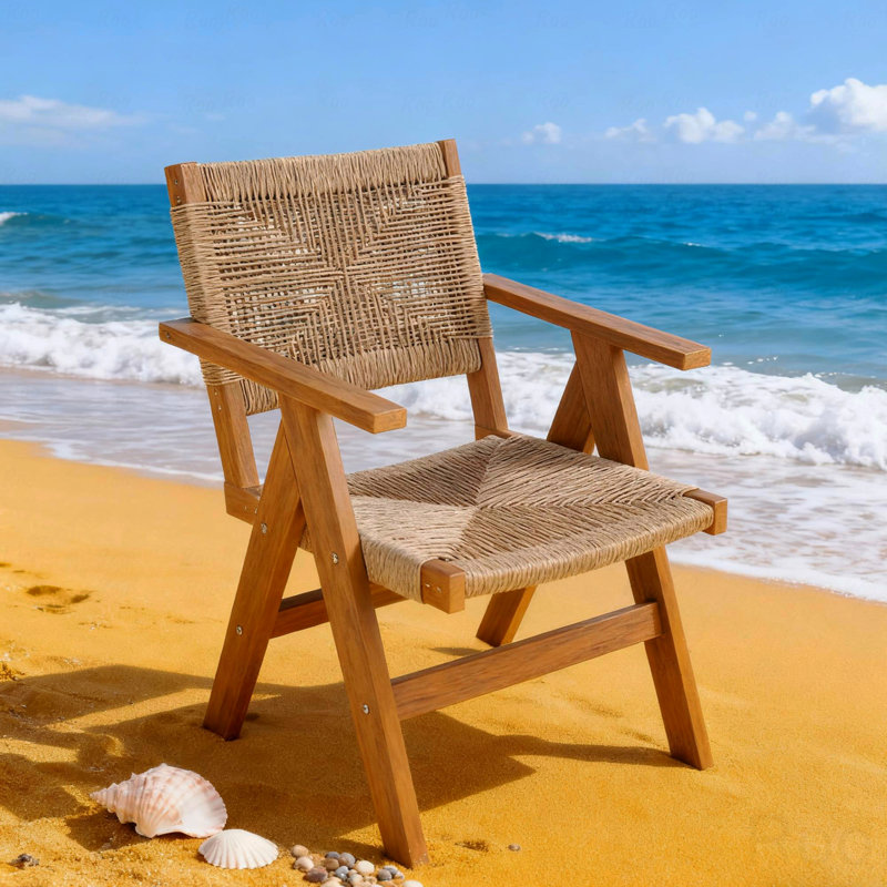 Outdoor Patio Lounge Chair, Made Of Sturdy HIPS Material, Equipped With 304 Stainless Steel Accessories, Brown
