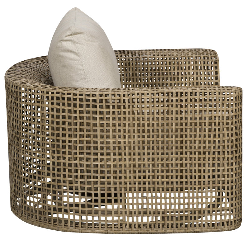 Bliss Outdoor Swivel Chair, Trippy Coconut