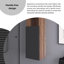 32 In. Black & Walnut Wall-Mounted Bathroom Floating Side Cabinet