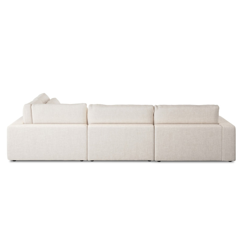Bloor 4PC LAF Sectional W/ Ottoman-Essence Natural, Right Arm Facing, Essence Natural