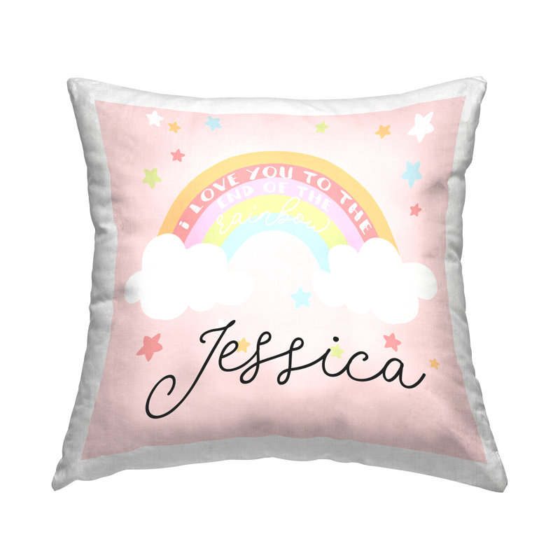Coussin "Love You To The Rainbow" par Daphne Polselli, Oui