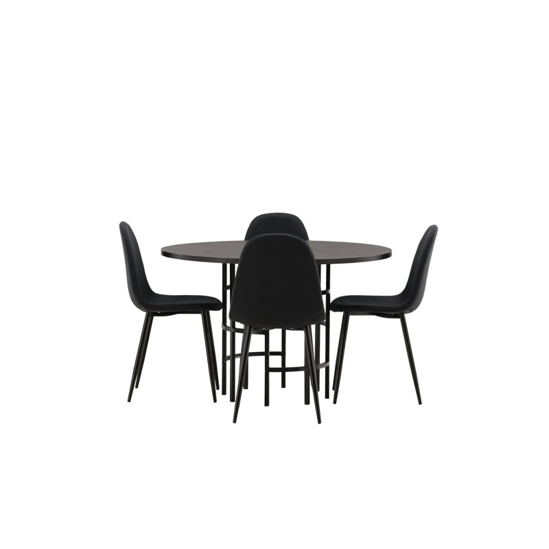 Coles 4 - Person Dining Set, Black