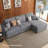 Bianca Left Seat Of The Plush Corduroy Modular Sofa-923478719