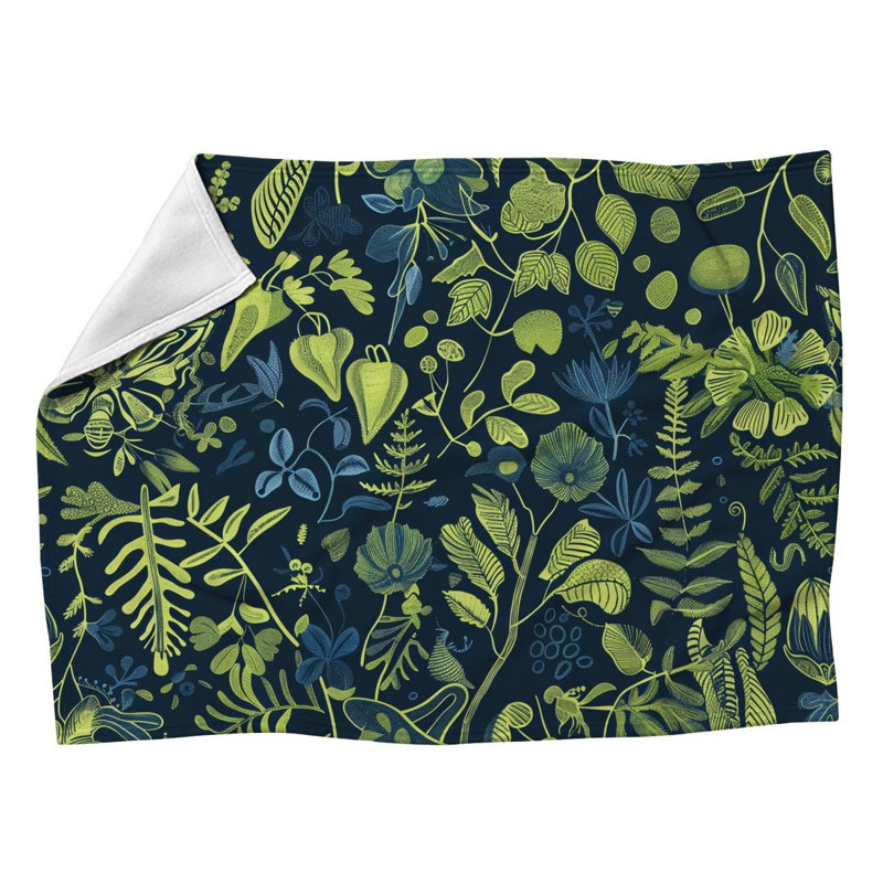 Couverture en molleton Botanical Print, L 50 po x L 60 po