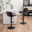 Tabouret de bar pivotant à hauteur réglable et tabouret de bar en cuir végétalien-510997638