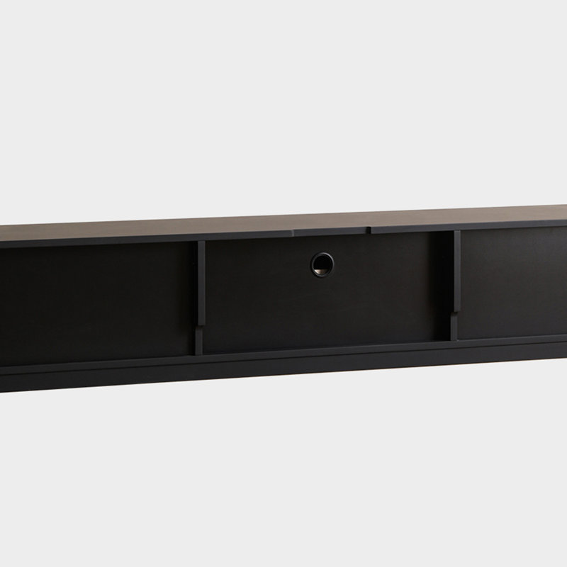 Meuble télé moderne et simple en bois massif, 70.86"