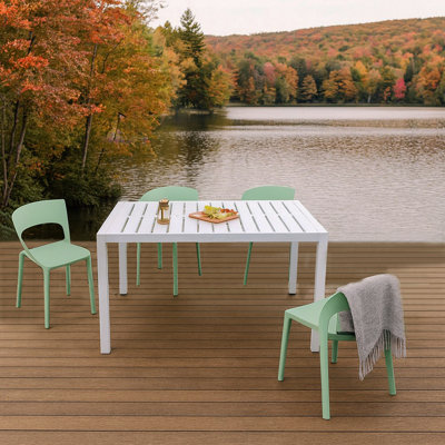 Chaise à accoudoirs en polypropylène Haze Green