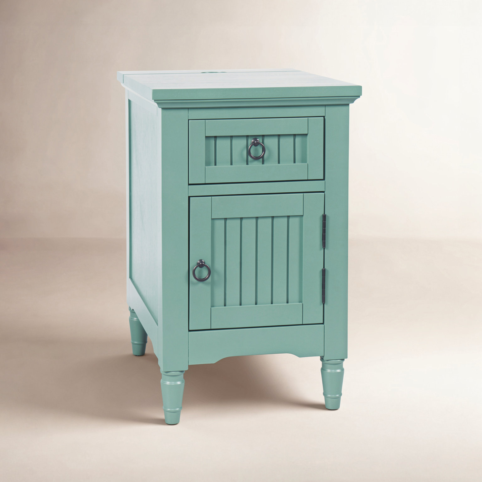 Alleya Storage End Table, Green