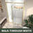 44 - 48 in. W x 71 in. H Pivot  Shower Door in Brushed Gold with Clear Glass-118348459-123398576