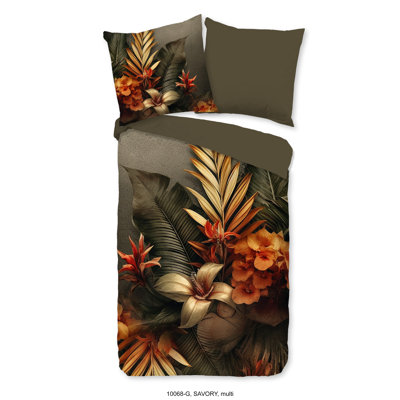 Cotton Abstract Duvet Cover with Pillowcases