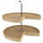 Rev-A-Shelf Lazy Susan Pie-Cut Polymer 2-Shelf-87893542-87893541
